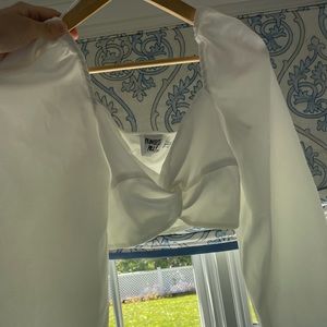 White Princess Polly blouse crop top